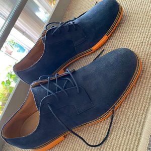 Cole Haan Navy Suede Oxfords